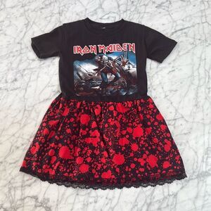 Iron Maiden Band Tee Dress Handmade Sz 5/6